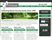 Tablet Screenshot of frodshambetterlawns.com